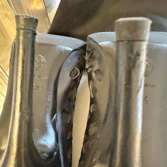 Authentic Chanel Open Toe Shoe Boots - Picture 7 of 10